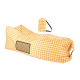 Maxbell Inflatable Lounger Chair Lazy for Backyard Outdoor and Indoor Easy Setup Yellow White