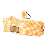 Maxbell Inflatable Lounger Chair Lazy for Backyard Outdoor and Indoor Easy Setup Yellow White