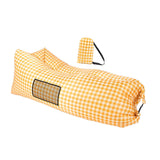 Maxbell Inflatable Lounger Chair Lazy for Backyard Outdoor and Indoor Easy Setup Yellow White