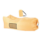 Maxbell Inflatable Lounger Chair Lazy for Backyard Outdoor and Indoor Easy Setup Yellow White