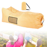 Maxbell Inflatable Lounger Chair Lazy for Backyard Outdoor and Indoor Easy Setup Yellow White