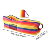 Maxbell Inflatable Lounger Chair Lazy for Backyard Outdoor and Indoor Easy Setup Rainbow
