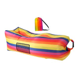 Maxbell Inflatable Lounger Chair Lazy for Backyard Outdoor and Indoor Easy Setup Rainbow