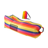 Maxbell Inflatable Lounger Chair Lazy for Backyard Outdoor and Indoor Easy Setup Rainbow