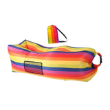 Maxbell Inflatable Lounger Chair Lazy for Backyard Outdoor and Indoor Easy Setup Rainbow