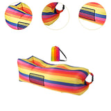 Maxbell Inflatable Lounger Chair Lazy for Backyard Outdoor and Indoor Easy Setup Rainbow
