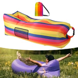 Maxbell Inflatable Lounger Chair Lazy for Backyard Outdoor and Indoor Easy Setup Rainbow