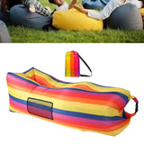 Maxbell Inflatable Lounger Chair Lazy for Backyard Outdoor and Indoor Easy Setup Rainbow