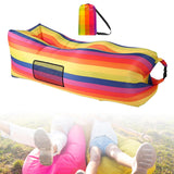 Maxbell Inflatable Lounger Chair Lazy for Backyard Outdoor and Indoor Easy Setup Rainbow