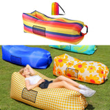 Maxbell Inflatable Lounger Chair Lazy for Backyard Outdoor and Indoor Easy Setup Rainbow