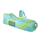 Maxbell Inflatable Lounger Chair Lazy for Backyard Outdoor and Indoor Easy Setup Green Leeves