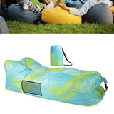 Maxbell Inflatable Lounger Chair Lazy for Backyard Outdoor and Indoor Easy Setup Green Leeves