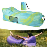 Maxbell Inflatable Lounger Chair Lazy for Backyard Outdoor and Indoor Easy Setup Green Leeves