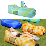 Maxbell Inflatable Lounger Chair Lazy for Backyard Outdoor and Indoor Easy Setup Green Leeves