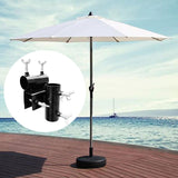 Maxbell Adjustable Patio Umbrella Holder Parasol Clamp Bracket for Balcony Pool Deck Diameter 3.9cm