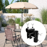 Maxbell Adjustable Patio Umbrella Holder Parasol Clamp Bracket for Balcony Pool Deck Diameter 3.9cm