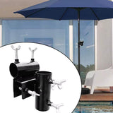 Maxbell Adjustable Patio Umbrella Holder Parasol Clamp Bracket for Balcony Pool Deck Diameter 3.9cm