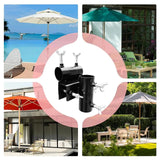 Maxbell Adjustable Patio Umbrella Holder Parasol Clamp Bracket for Balcony Pool Deck Diameter 3.9cm