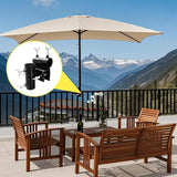 Maxbell Adjustable Patio Umbrella Holder Parasol Clamp Bracket for Balcony Pool Deck Diameter 3.9cm
