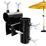 Maxbell Adjustable Patio Umbrella Holder Parasol Clamp Bracket for Balcony Pool Deck Diameter 3.9cm