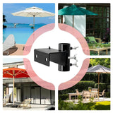 Maxbell Adjustable Patio Umbrella Holder Parasol Clamp Bracket for Balcony Pool Deck Diameter 3.6cm
