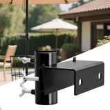 Maxbell Adjustable Patio Umbrella Holder Parasol Clamp Bracket for Balcony Pool Deck Diameter 3.6cm