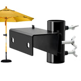Maxbell Adjustable Patio Umbrella Holder Parasol Clamp Bracket for Balcony Pool Deck Diameter 3.6cm