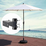 Maxbell Adjustable Patio Umbrella Holder Parasol Clamp Bracket for Balcony Pool Deck Diameter 3.6cm