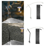 Maxbell Lantern Stand for Camping Courtyard Lamp Holder for Picnic Party Backpacking Silver
