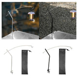 Maxbell Lantern Stand for Camping Courtyard Lamp Holder for Picnic Party Backpacking Silver