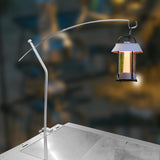 Maxbell Lantern Stand for Camping Courtyard Lamp Holder for Picnic Party Backpacking Silver