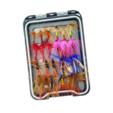 Maxbell 24 Pieces Fishing Flies Assortment Fly Fishing Kit for Bass Grayling Panfish