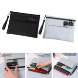 Maxbell Storage Bag with Password Lock Case Travel Tote Bag for Cord Earphone Wallet Black
