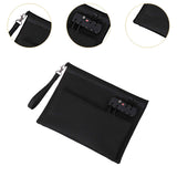 Maxbell Storage Bag with Password Lock Case Travel Tote Bag for Cord Earphone Wallet Black
