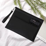 Maxbell Storage Bag with Password Lock Case Travel Tote Bag for Cord Earphone Wallet Black