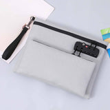 Maxbell Storage Bag with Password Lock Case Travel Tote Bag for Cord Earphone Wallet Grey