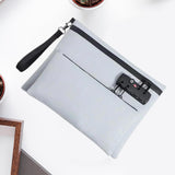 Maxbell Storage Bag with Password Lock Case Travel Tote Bag for Cord Earphone Wallet Grey