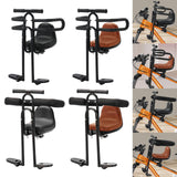 Maxbell Bicycle Front Seat for Kids for 6 Months - 8 Years Old Mountain Bike Outdoor Black with Armrests