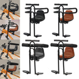 Maxbell Bicycle Front Seat for Kids for 6 Months - 8 Years Old Mountain Bike Outdoor Black with Armrests