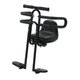 Maxbell Bicycle Front Seat for Kids for 6 Months - 8 Years Old Mountain Bike Outdoor Black with Armrests