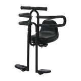 Maxbell Bicycle Front Seat for Kids for 6 Months - 8 Years Old Mountain Bike Outdoor Black with Armrests