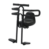 Maxbell Bicycle Front Seat for Kids for 6 Months - 8 Years Old Mountain Bike Outdoor Black with Armrests