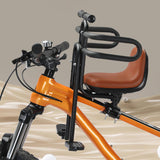 Maxbell Bicycle Front Seat for Kids for 6 Months - 8 Years Old Mountain Bike Outdoor Brown with Armrests