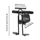 Maxbell Bicycle Front Seat for Kids for 6 Months - 8 Years Old Mountain Bike Outdoor Black