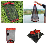 Maxbell Drawstring Fishing Net Foldable Lightweight Mesh Net for Crayfish Small Fish Net
