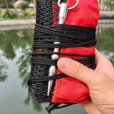 Maxbell Drawstring Fishing Net Foldable Lightweight Mesh Net for Crayfish Small Fish Net Ground Nail Bag