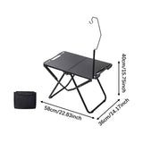 Maxbell Folding Camping Table Sturdy Carbon Steel Bbq Table for Backyard Patio BBQ