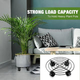 Maxbell 4x Flower Pot Base Round Indoor and Outdoor Planter Pots Rolling Plant Cart