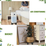 Maxbell 4x Flower Pot Base Round Indoor and Outdoor Planter Pots Rolling Plant Cart