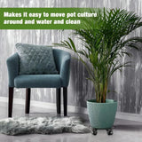 Maxbell 4x Flower Pot Base Round Indoor and Outdoor Planter Pots Rolling Plant Cart